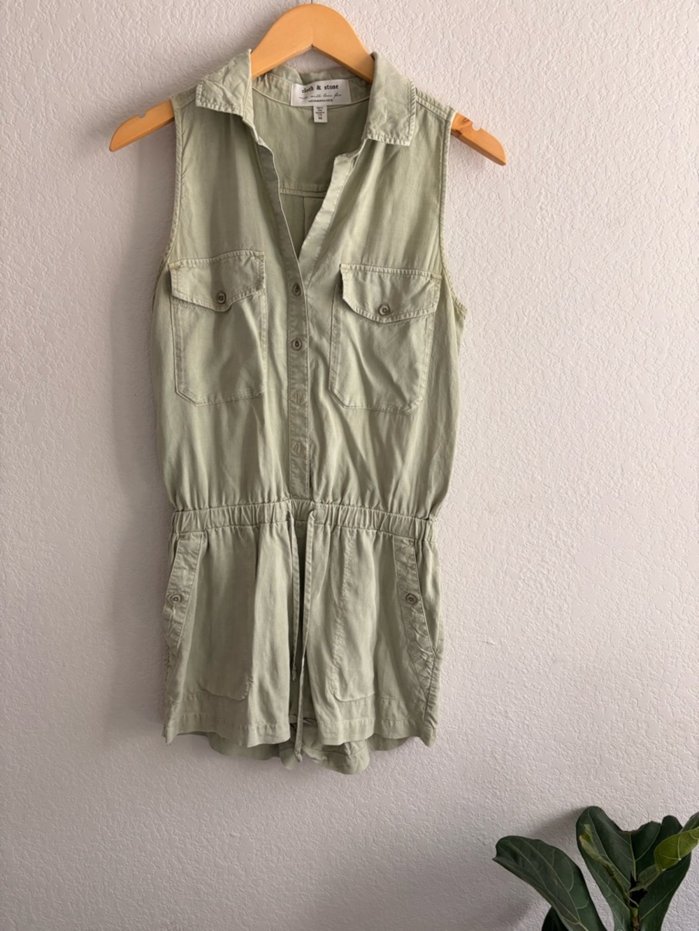 Cloth and stone x anthropologie bette romper XS
